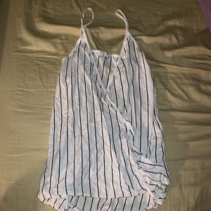 Striped wrap top